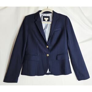 J.Crew Schoolboy Sz4‎ Wool Blend wool Navy Gold Buttons Proper EnglandClassyWork